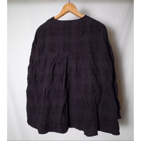 HARVESTY ハーベスティ"COTTON/WOOL SHRUNK PLAID ATELIER BLOUSE"シュリンクチェック アトリエブラウス