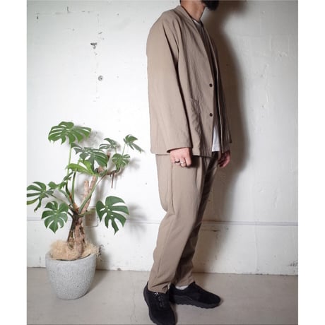 LAMOND ラモンド "NO COLLAR SHARI JACKET"ノーカラーシャリジャケット