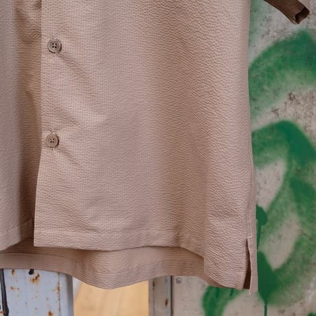 EVCON エビコン"SEERSUCKER OPEN COLLAR SHIRT"