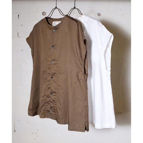 HARVESTY ハーベスティ"SLEEVELESS ATELIER BLOUSE "ノースリーブ アトリエブラウス