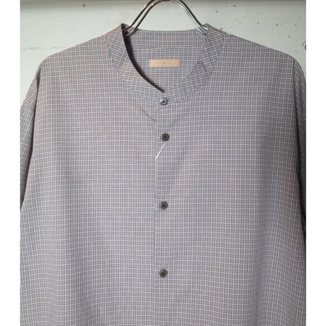 LAMOND ラモンド "BAND COLLAR CHECK SHIRTS JACKET" バンドカラーチェックシャツ