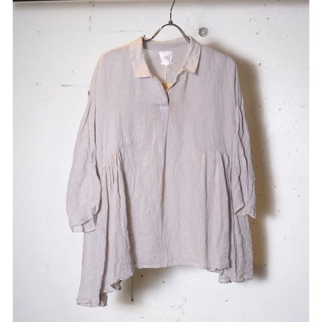 (g) グラム " LINEN SKIPPER GATHER TUNIC"