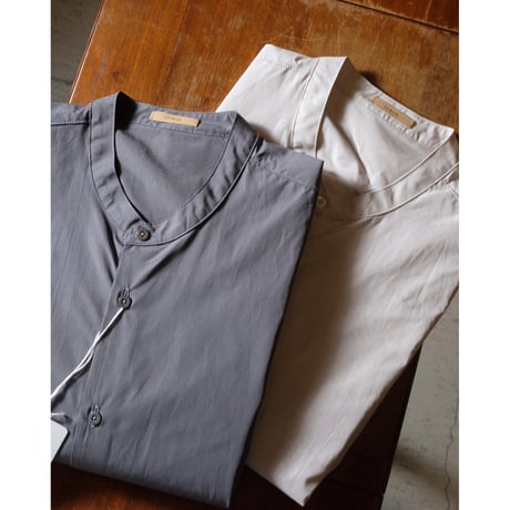 LAMOND ラモンド "Soft Cotton Band Collar Shirts ＂バンドカラーシャツ
