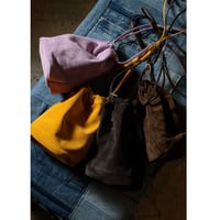 hobo ホーボー"DRAWSTRING POUCH PIG SUEDE"  ポーチ