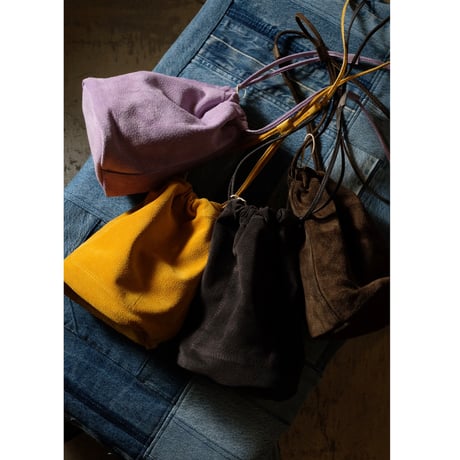 hobo ホーボー"DRAWSTRING POUCH PIG SUEDE"  ポーチ