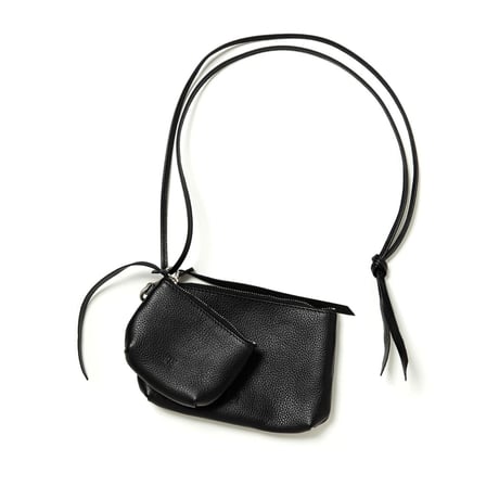 hobo ホーボー"PAIR CASE WITH STRAP SHRINK LEATHER " ショルダーポーチ