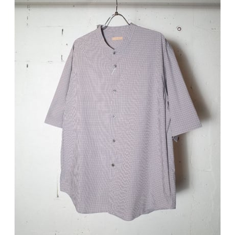 LAMOND ラモンド "BAND COLLAR CHECK SHIRTS JACKET" バンドカラーチェックシャツ
