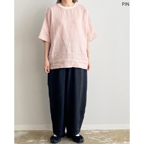 HARVESTY ハーベスティー "FRENCH LINEN S/S PULL OVER"フレンチリネンプルオーバー
