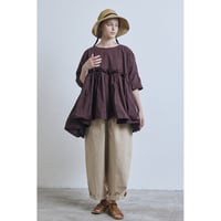 (g) グラム "CHECK GATHER TUNIC"