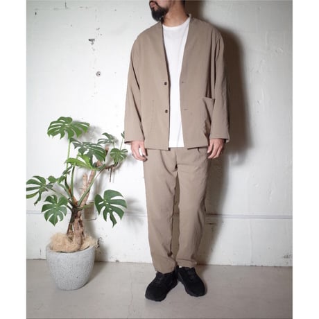 LAMOND ラモンド "NO COLLAR SHARI JACKET"ノーカラーシャリジャケット