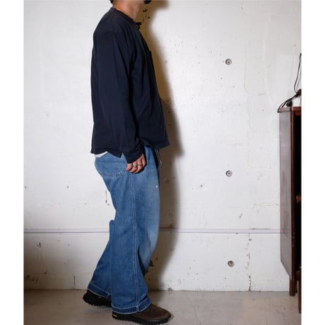hobo ホーボー "L/S CREW NECK TEE COTTON JERSEY OVERDYED"
