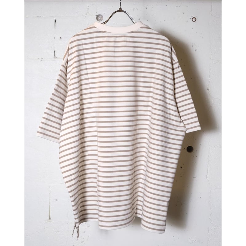 HARVESTY ボーダージャンボ半袖Tシャツ HARVESTY ハーベスティ