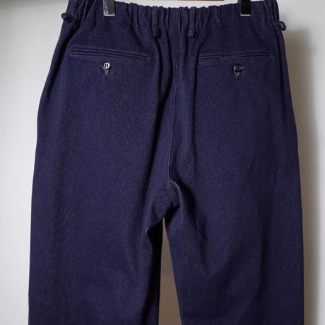 CURLY カーリー "INDIGO 2TUCK WIDE EZ SLACKS “ONE WASHED”