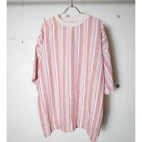 HARVESTY ハーベスティー "LINEN STRIPES S/S PULL OVER"リネンストライプ 半袖プルオーバー