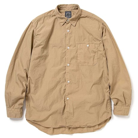 hobo ホーボー "ARTISAN L/S SHIRT COTTON BROAD MATCHA DYED"