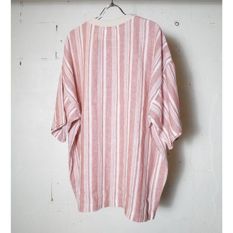 HARVESTY ハーベスティー "LINEN STRIPES S/S PULL OVER"リネンストライプ 半袖プルオーバー