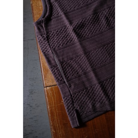 CURLY カーリー ”CABLE JACQUARD VEST -solid-"ケーブルジャガードベスト