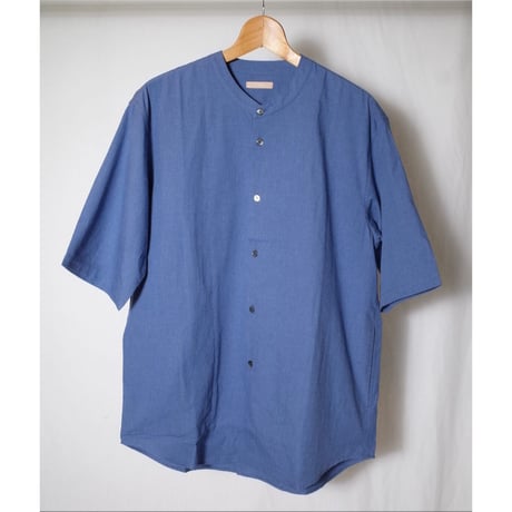 LAMOND ラモンド "Band Collar Chambray Half Sleeve Shirts"シャツ