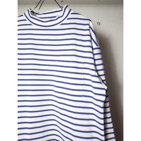 HARVESTY ハーベスティー"MOCK NECK L/S TEE STRIPES"モックネックティー