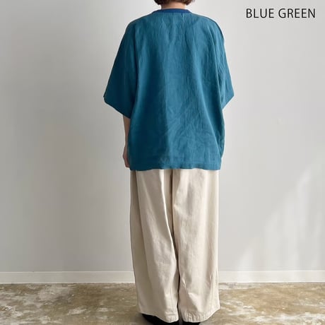 HARVESTY ハーベスティー "FRENCH LINEN S/S PULL OVER"フレンチリネンプルオーバー