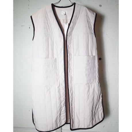 MANON マノン "QUILT PIPING LONG GILET"キルトパイピング ロングジレ