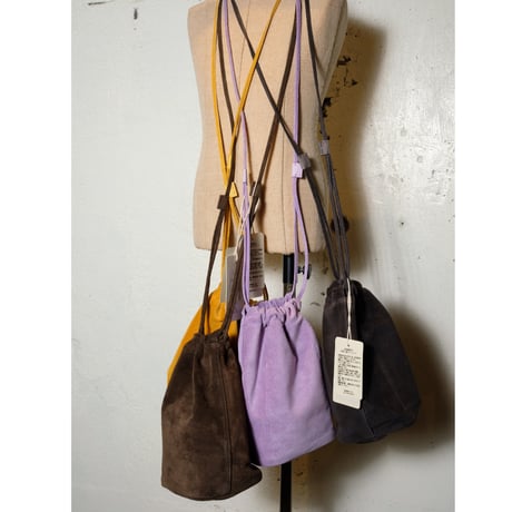 hobo ホーボー"DRAWSTRING POUCH PIG SUEDE"  ポーチ