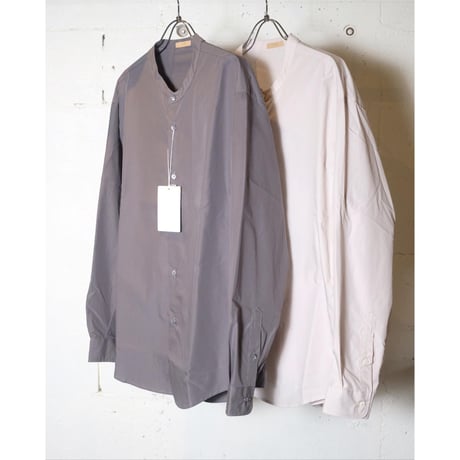 LAMOND ラモンド "Soft Cotton Band Collar Shirts ＂バンドカラーシャツ