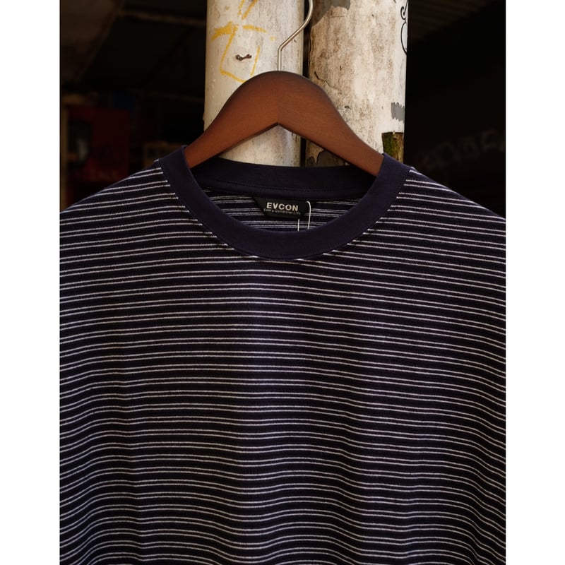 トップス EVCON BORDER WIDE S/S T-SHIRT 3 EVCON - BORDER WIDE S/S T-SHIRT | BLACK | カットソー | NapsNote