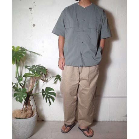 MANUAL ALPHABET マニュアルアルファベット "DRY FEEL PIN-DOT COACH SHT"シャツ