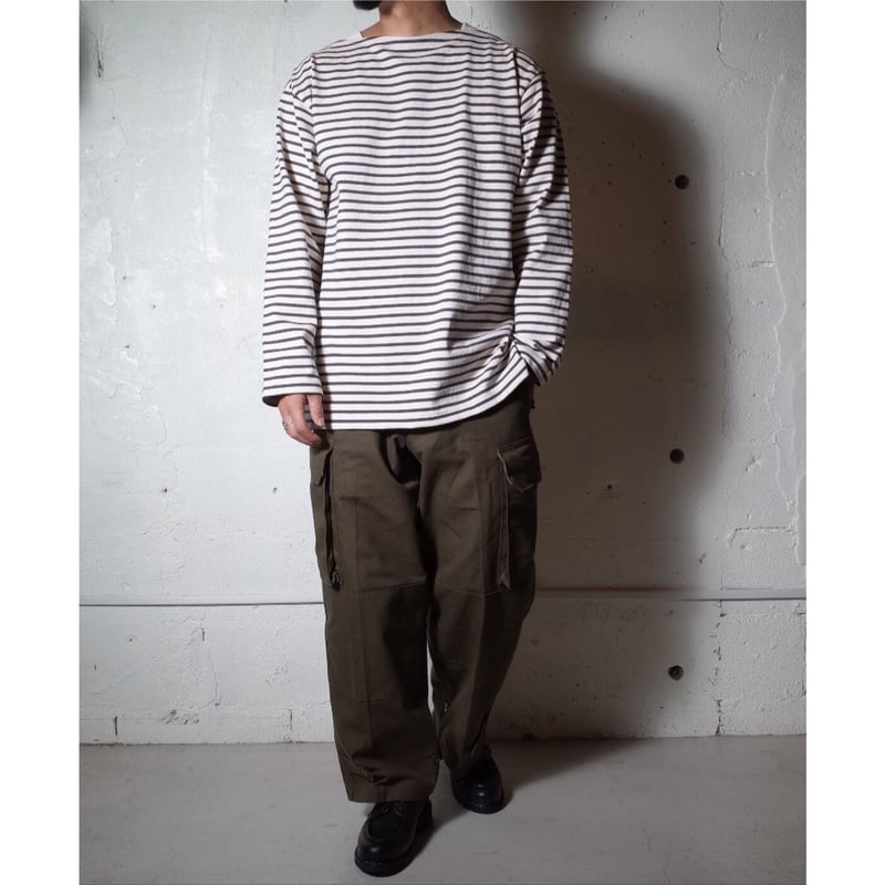 A VONTADEアボンタージボーダーカットソーバスクシャツポケットM7分丈 A VONTADEアボンタージボーダーカットソーバスクシャツポケット