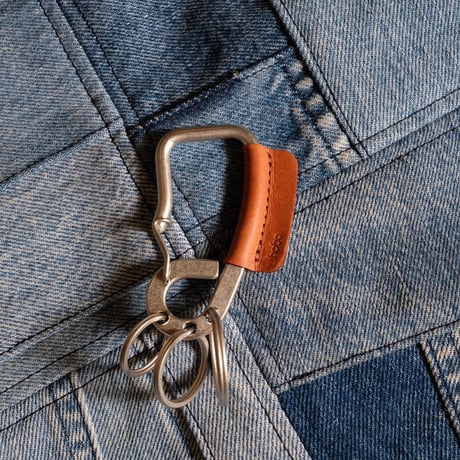 hobo ホーボー "CARABINER KEY RING L with COW LEATHER"カラビナ
