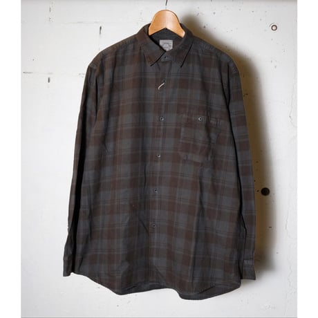 hobo ホーボー "L/S SHIRT COTTON FLANNEL CHECK OVERDYED"