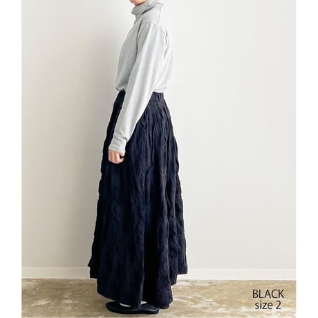 HARVESTY ハーベスティ"COTTON/WOOL SHRUNK PLAID EASY CARMEN SKIRT"シュリンクチェック イージーカルメンスカート