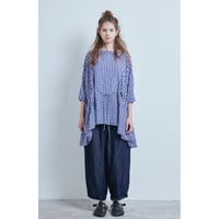 (g) グラム "GINGHAM GATHER RIBBON BLOUSE"