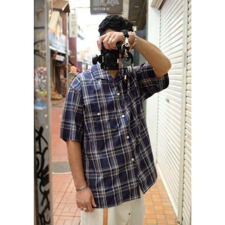 A VONTADE アボンタージ "Italian Open Collar Shirts SS -Check Broad Cloth-"