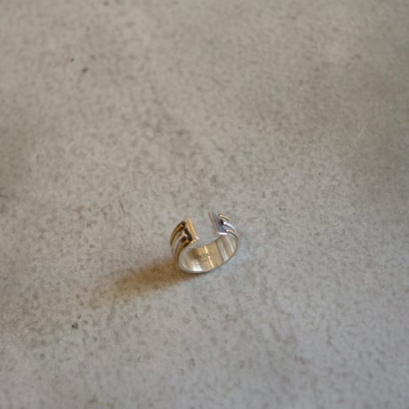 hobo ホーボー "STRAIGHT LINE RING 925 SILVER with BRASS"