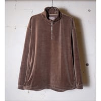 CURLY カーリー "VELOUR HALF ZIP P/O" ベロアハーフジッププルオーバー