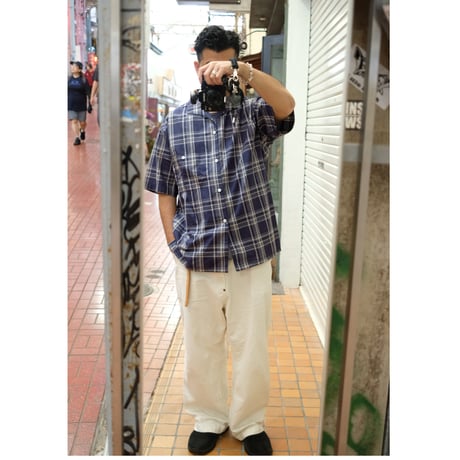 A VONTADE アボンタージ "Italian Open Collar Shirts SS -Check Broad Cloth-"