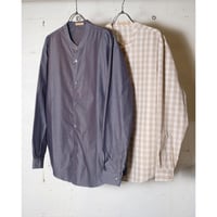 LAMOND ラモンド "Soft Cotton Band Collar Shirts ＂バンドカラーシャツ