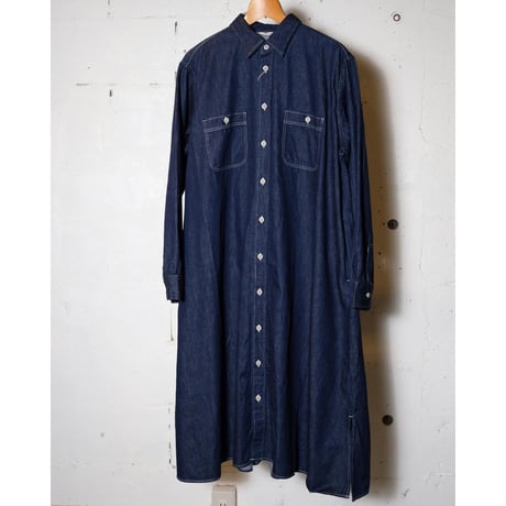 HARVESTY ハーベスティ"DENIM WORK SHIRT DRESS デニムワークシャツワンピース