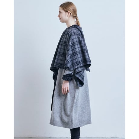 (g) グラム "TARTAN CHECK WOOL PONCHO" タータンチェックウールポンチョ