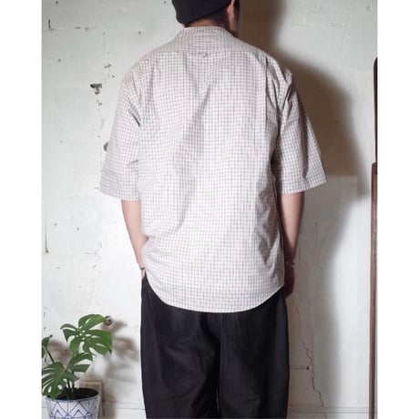 LAMOND ラモンド "BAND COLLAR CHECK SHIRTS JACKET" バンドカラーチェックシャツ