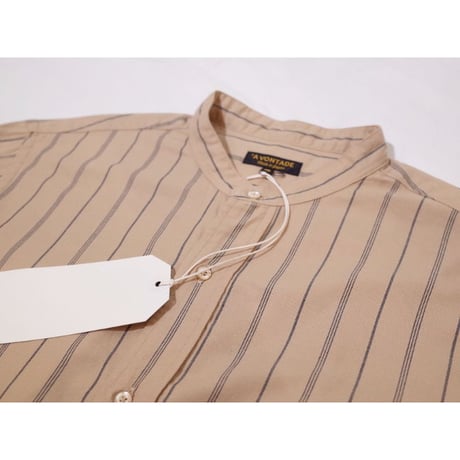 A VONTADE / Banded Collar Shirts -Viera Stripe