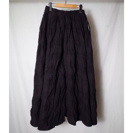 HARVESTY ハーベスティ"COTTON/WOOL SHRUNK PLAID EASY CARMEN SKIRT"シュリンクチェック イージーカルメンスカート