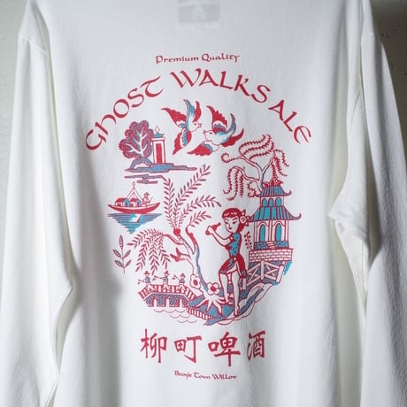 TACOMA FUJI RECORDS タコマフジレコード "GHOST WALKS ALE LS shirt designed by Jerry UKAI"