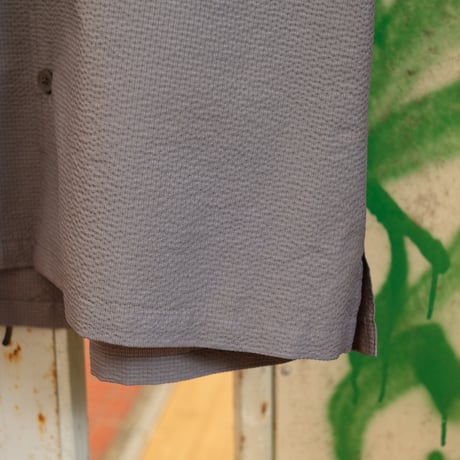 EVCON エビコン"SEERSUCKER OPEN COLLAR SHIRT"
