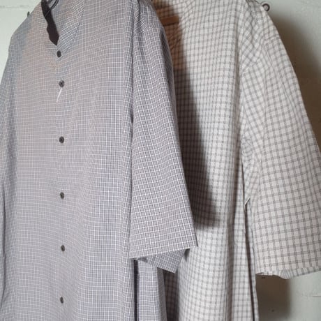 LAMOND ラモンド "BAND COLLAR CHECK SHIRTS JACKET" バンドカラーチェックシャツ