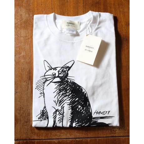 HARVESTY ハーベスティ"PRINTED T-SH (CAT)"