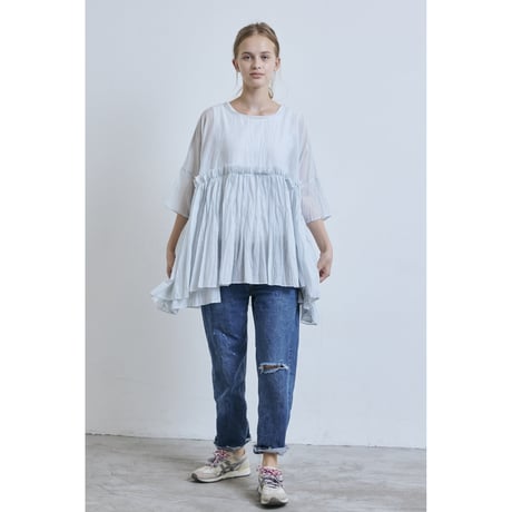 (g) グラム "COTTON LAWN GATHER TUNIC"