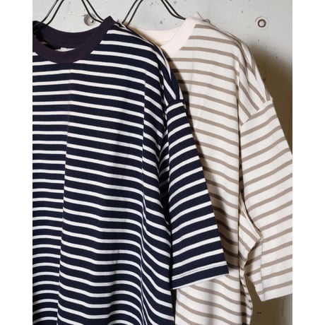 HARVESTY ハーベスティ"JUMBO S/S STRIPED TEE" ボーダー ジャンボ半袖Tシャツ